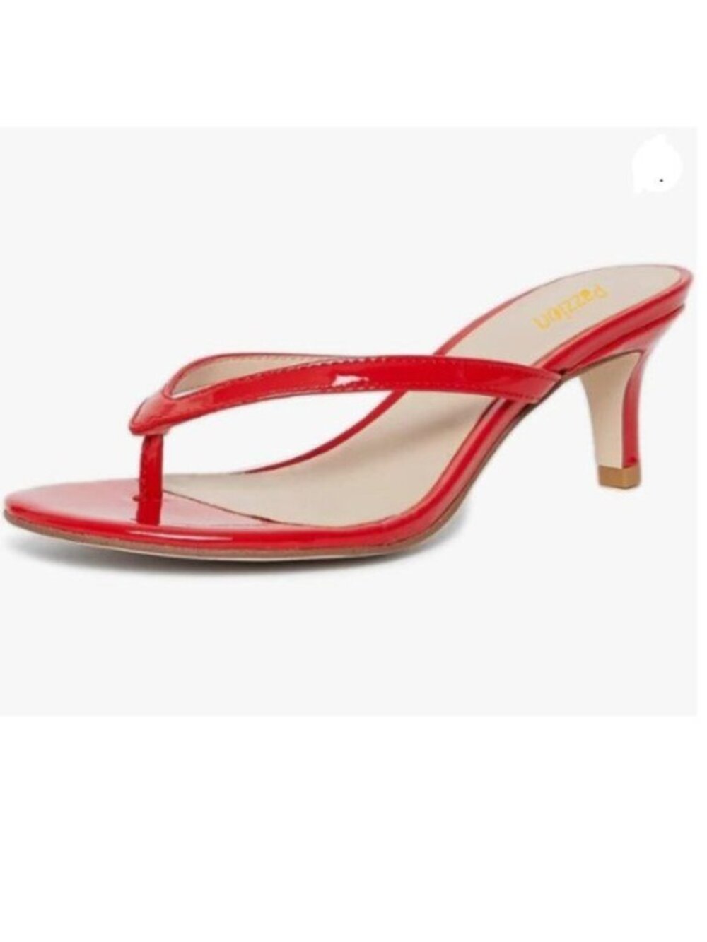 Pazzion Womens Flip Flops Open Toe Low Heels Thong Sandals Casual Daily Red